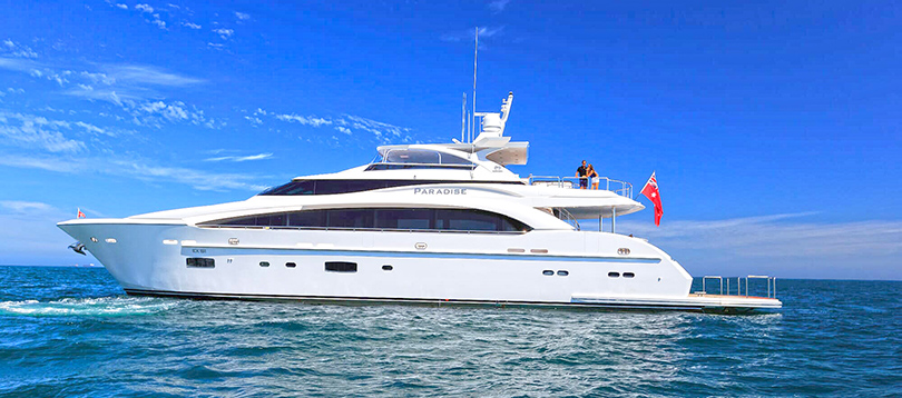 Horizon - Wunderschöne Majesty 125 2014 TissoT Yacht Charter Schweiz